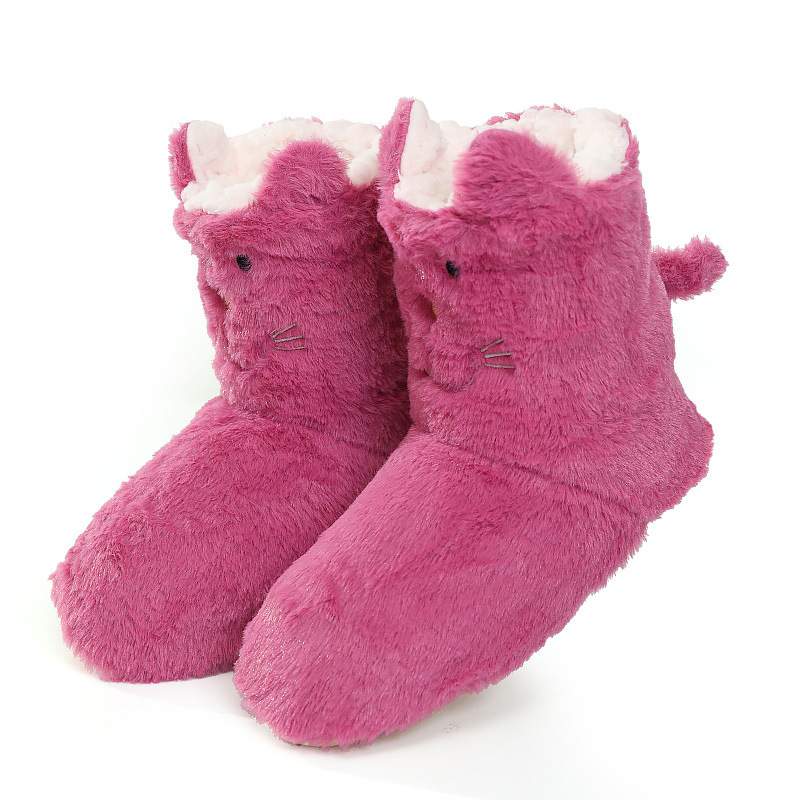 Slipper Socks Home With Adult Plush Warm Cotton Boots Soft Bottom Bag With Cartoon Bunny Slippers Fluffy Fuzzy Socks